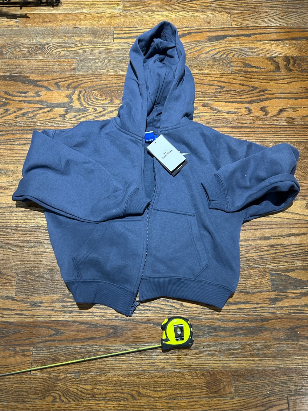 Oversized Nike Kids Navy Blue Full-Zip Hoodie
